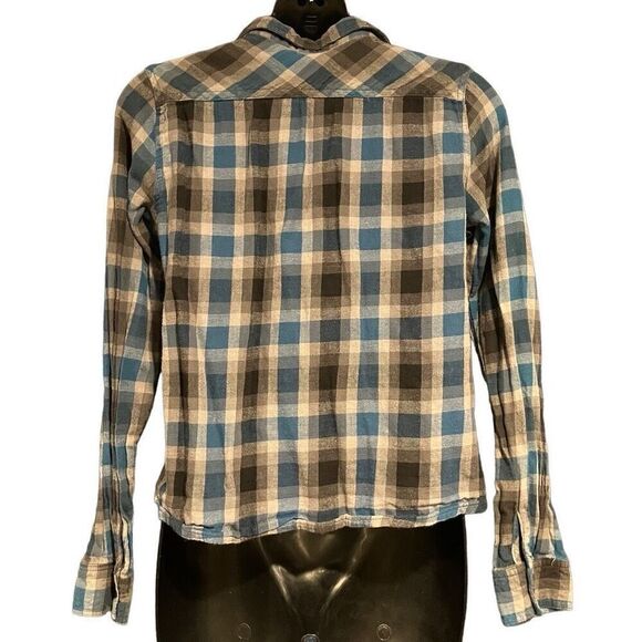 XXI Blue Gray Black Plaid Flannel Women’s Medium - Picture 2 of 4